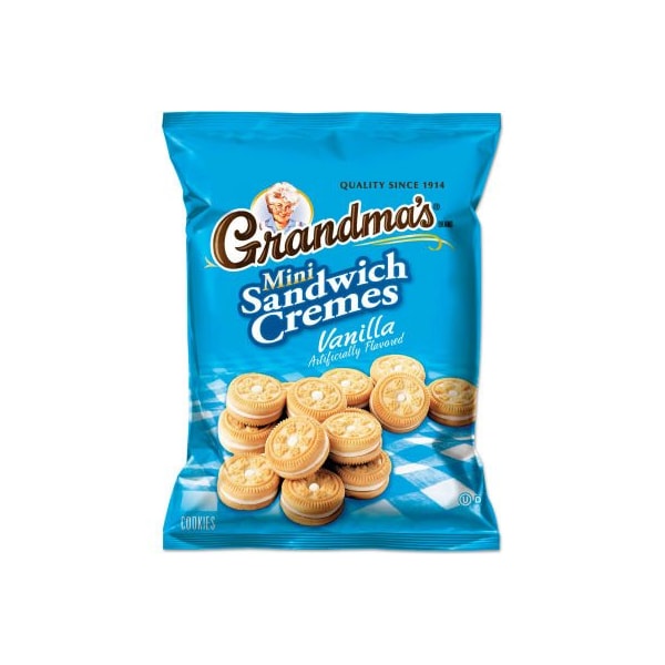 Frito-Lay North America, Inc Grandma's Mini Vanilla Creme Sandwich Cookies, 3.71 oz., 24/Carton 28400450959 - main